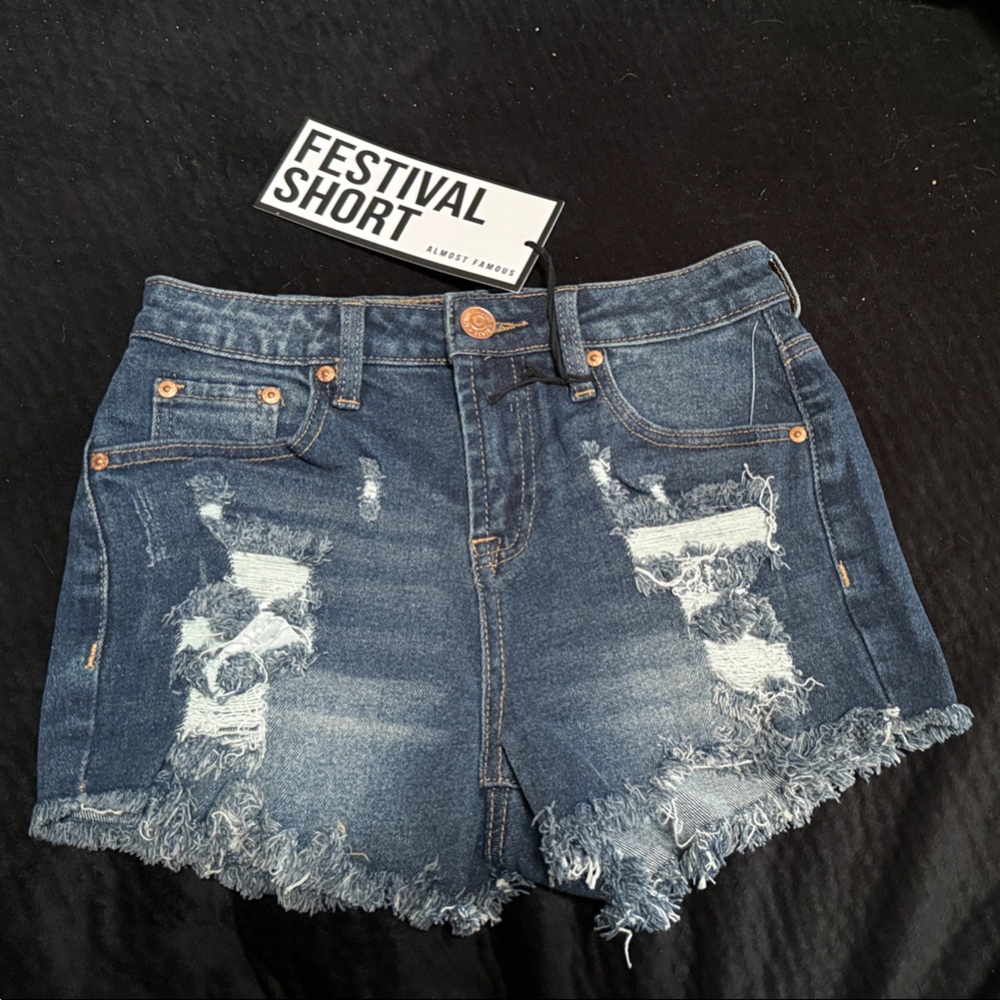 Distressed Denim Festival Shorts